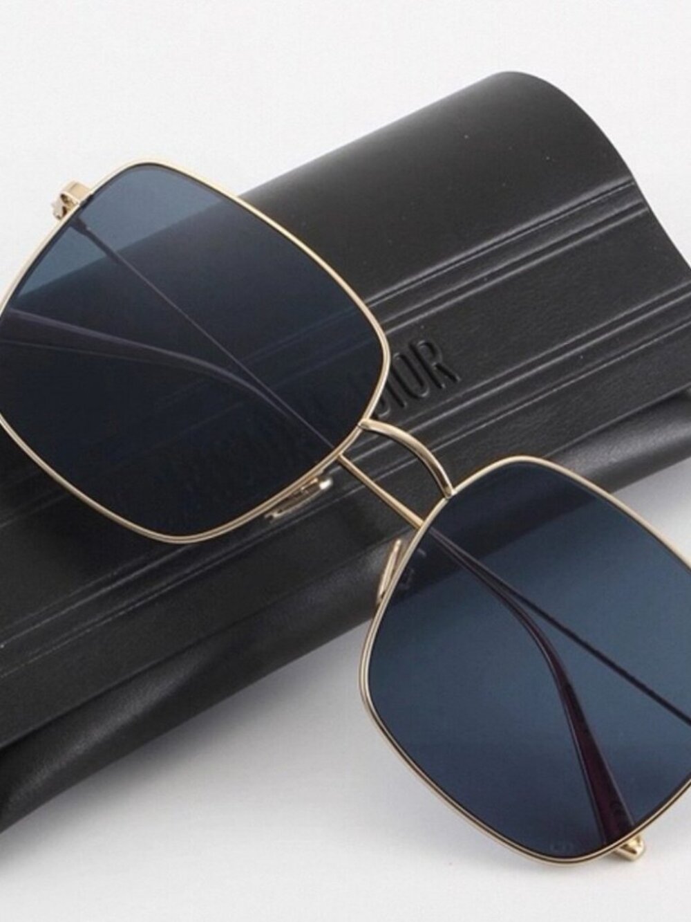 Dior Oversized Gold Frame Square